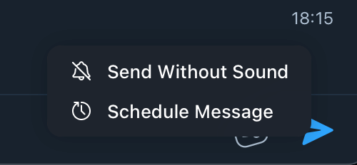 schedule Telegram messages