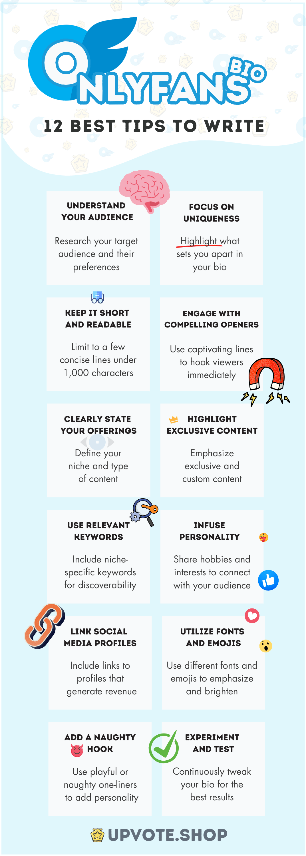 onlyfans bio infographic guide